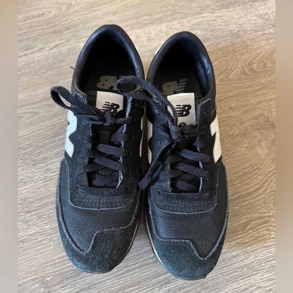 New Balance Black and White Low-Top Sneakers
